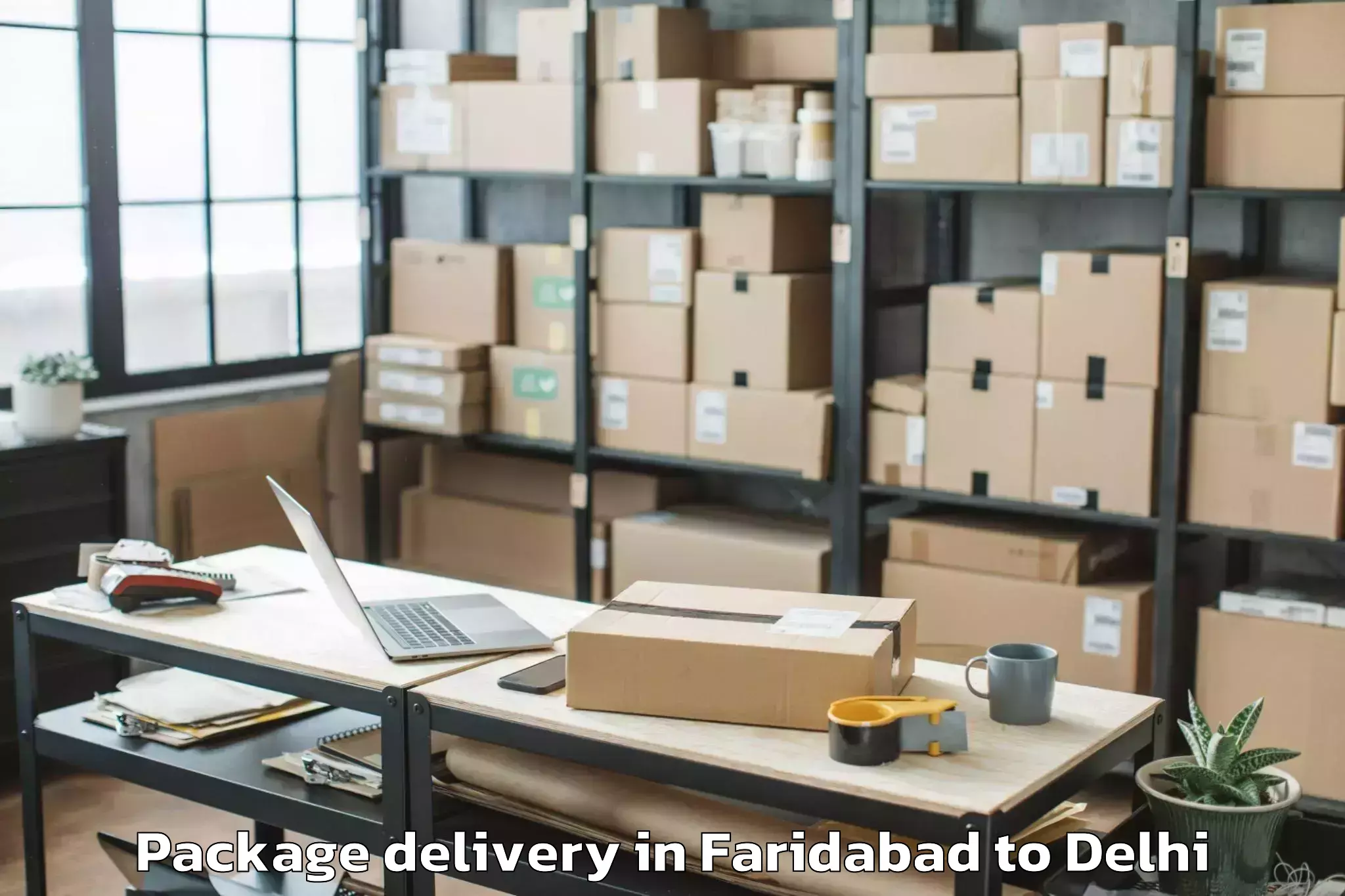 Trusted Faridabad to D Mall Pitampura Package Delivery